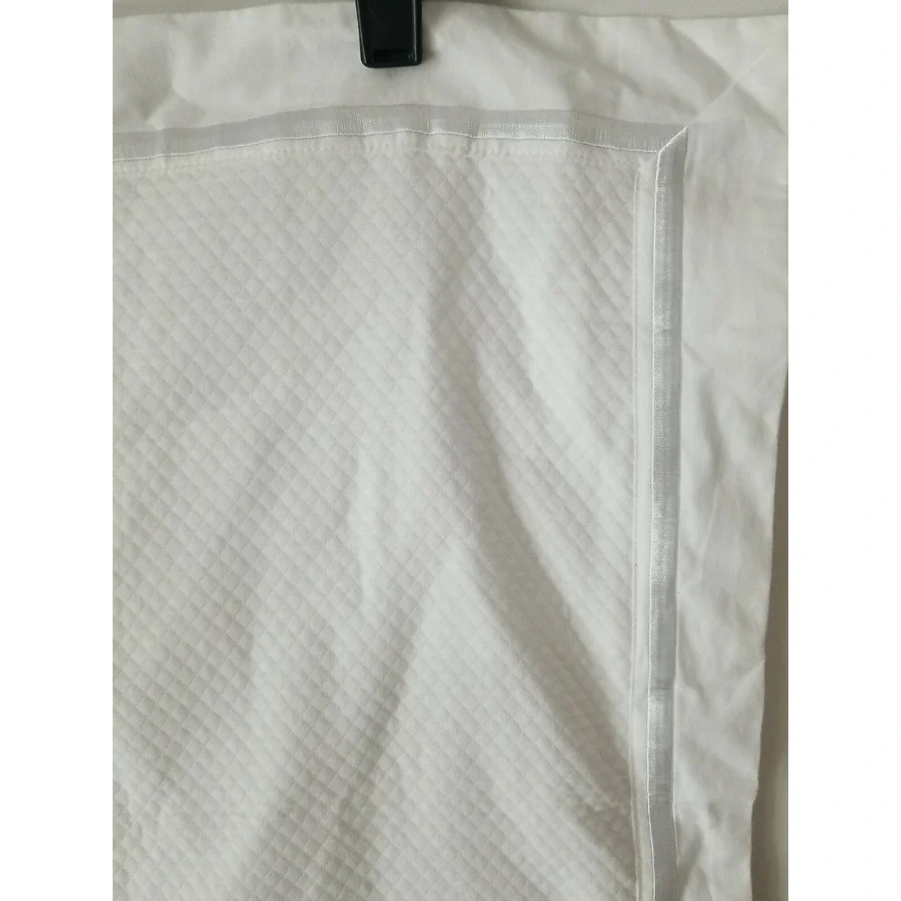 NWOT 1 PURE HOTEL White Blue Silver‎ Embroidered Frame Cotton King Sham